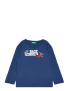 T-Shirt L/S Tops T-shirts Long-sleeved T-Skjorte Blue United Colors Of...