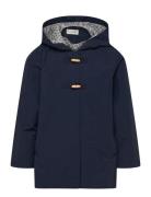 Raincoat Hooded Jacket Outerwear Rainwear Jackets Navy Mango