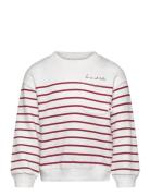 Striped Cotton-Blend Sweatshirt Tops Sweatshirts & Hoodies Sweatshirts...