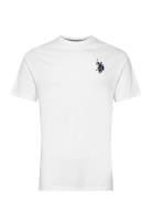 Kaleb Rel Sj Uspa M Tee Tops T-Kortærmet Skjorte White U.S. Polo Assn.