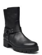 Biker Boot Shoes Boots Ankle Boots Ankle Boots Flat Heel Black Gabor