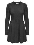 Onlfia Ls Cable Dress Knt Noos Kort Kjole Grey ONLY