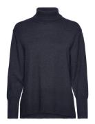 Pzsteffi Roll Neck Tops Knitwear Turtleneck Navy Pulz Jeans