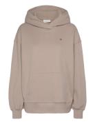 Stamp Back Graphic Hoodie Tops Sweatshirts & Hoodies Hoodies Beige Cal...