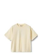 T-Shirt S/S Noko Tops T-Kortærmet Skjorte Beige Wheat