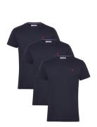 Uspa T-Shirt Arjun 3-Pack Tops T-Kortærmet Skjorte Navy U.S. Polo Assn...