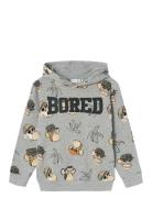 Nkmadonis Boredofd Nreg Sweat Wh Bru Sky Tops Sweatshirts & Hoodies Ho...