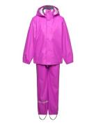 Pu Rain W. Susp. Outerwear Rainwear Rainwear Sets Purple Mikk-line