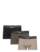 Trunk 3P Bold Boxershorts Khaki Green BOSS