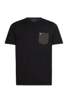 Tonal Pocket T-Shirt Tops T-Kortærmet Skjorte Black Lyle & Scott