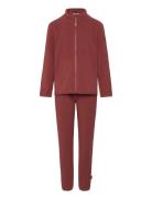 Fleece Set Outerwear Fleece Outerwear Fleece Suits Brown Mikk-line