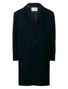 Slhmilo Overcoat Uldfrakke Frakke Black Selected Homme