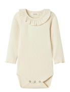 Nbfoline Ls Slim Body Lil Bodies Long-sleeved Cream Lil'Atelier