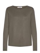 Srmarla O-Neck Roll Edge Knit Tops Knitwear Jumpers Khaki Green Soft R...