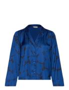 Mehinaiw Blouse Tops Blouses Long-sleeved Blue InWear