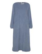 Lucasll Midi Dress Ls Knælang Kjole Blue Lollys Laundry