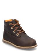 Mid Lace Up With Zip Boot Boots Støvler Brown Timberland