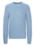 Pullover Tops Knitwear Round Necks Blue Blend