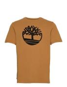 Tree Logo Short Sleeve Tee Tops T-Kortærmet Skjorte Brown Timberland