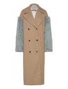 Rodebjer Peaches Patchwork Frakke Jakke Beige RODEBJER