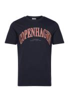 Copenhagen Heritage S/S Tee Tops T-Kortærmet Skjorte Navy Lindbergh