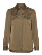 Reg Pocket Shirt Tops Shirts Long-sleeved Khaki Green GANT