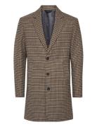 Jjeharrison Wool Coat Sn Uldfrakke Frakke Brown Jack & J S