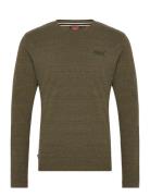 Essential Logo Long Sleeve Top Tops T-Langærmet Skjorte Green Superdry