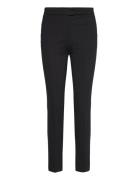 Rome-Knit Straight Trousers Bottoms Trousers Straight Leg Black Mango