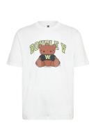 Wwasa Bear T-Shirt Tops T-Kortærmet Skjorte White Double A By Wood Woo...