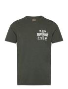 Machined Goods Workwear Tee Tops T-Kortærmet Skjorte Green Superdry