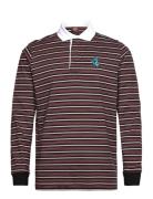 Mini Hand Stripe Tops Polos Long-sleeved Brown Santa Cruz