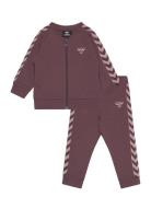 Hmlbille Tracksuit Sport Tracksuits Burgundy Hummel