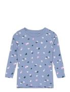 Nmflucky Xsl Ls Top Noos Tops T-shirts Long-sleeved T-Skjorte Blue Nam...