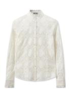 Mmjetta Lace Shirt Tops Shirts Long-sleeved White MOS MOSH