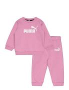 Minicats Ess Crew Jogger Fl Sport Sweatsuits Pink PUMA