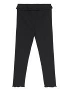 Cotton Ribbed Leggings Bottoms Leggings Black Mango