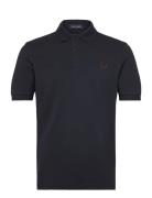 The Fred Perry Shirt Tops Polos Short-sleeved Navy Fred Perry