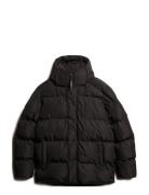 Hooded 5 Baffle Sports Puffer Uldfrakke Frakke Black Superdry