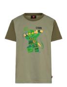 Lwtano 606 - T-Shirt S/S Tops T-Kortærmet Skjorte Khaki Green LEGO Kid...