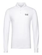 Polo Shirt Tops Polos Long-sleeved White EA7