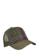 Maple A-Shape Trucker Cap Accessories Headwear Caps Khaki Green Upfron...