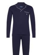 Cotton-Sle-Set Pyjamas Nattøj Navy Polo Ralph Lauren Underwear