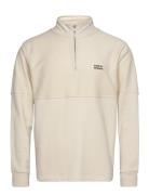 Elliot Half Zip Tops Sweatshirts & Hoodies Sweatshirts Cream Clean Cut...