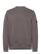 B.intl Outline Crew Tops Knitwear Round Necks Grey Barbour