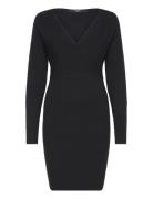 Vmmhollyrem Ls V-Neck Dress Ga Noos Knælang Kjole Black Vero Moda Mate...