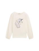 Special Artwork Longsleeve Tops T-shirts Long-sleeved T-Skjorte Cream ...