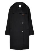 Slrubie Coat Uldfrakke Frakke Black Soaked In Luxury