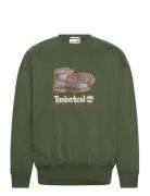 New Box Fit Badge Crew Neck Black Forest Green Tops Sweatshirts & Hood...