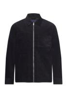 Zip Through Corduroy Overshirt Tops Knitwear Full Zip Jumpers Black Li...